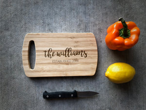 Small Bamboo Cutting Board with Hole Handle