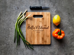 Large Bamboo Cutting Board with Hole Handle – Laser Made