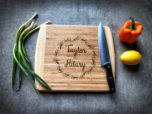 Two-Toned Dark Bamboo Cutting Board