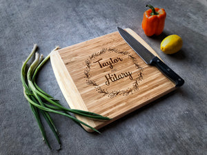 Two-Toned Dark Bamboo Cutting Board