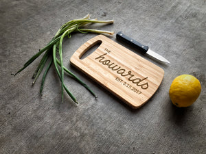 Small Bamboo Cutting Board with Hole Handle