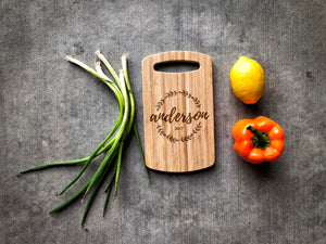 Small Bamboo Cutting Board with Hole Handle