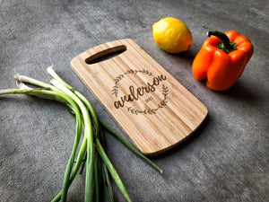 Small Bamboo Cutting Board with Hole Handle